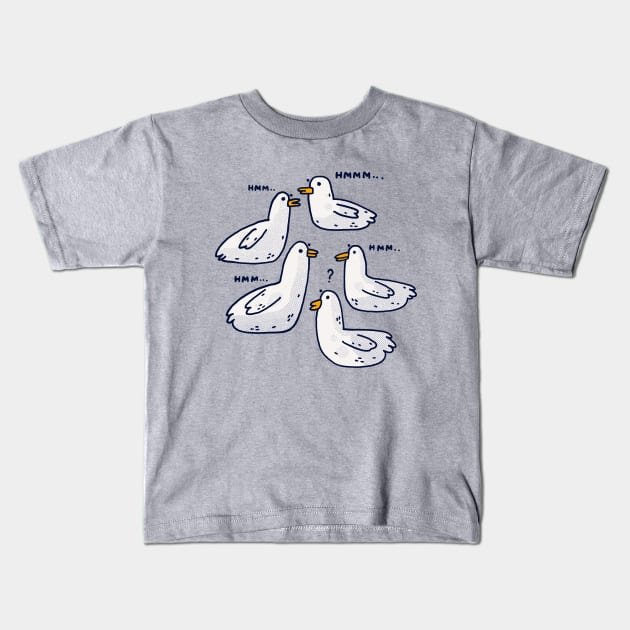 Suspicious Birds Kids T-Shirt by Tania Tania